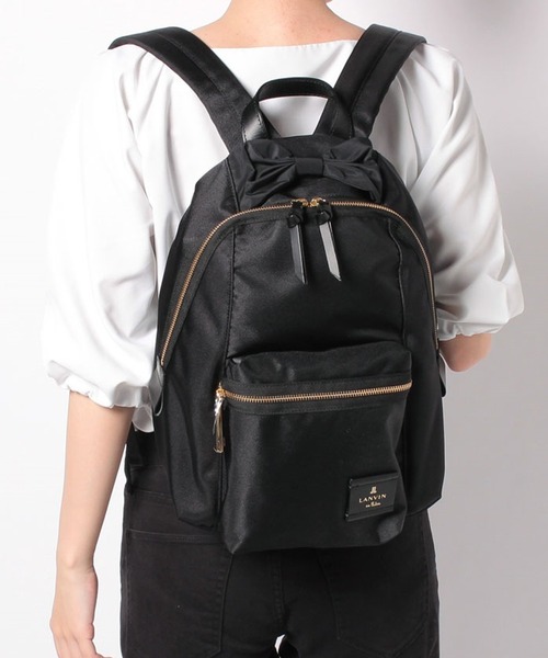 LANVIN en Bleu デイバック リュック トロカデロ リボンモチーフ
