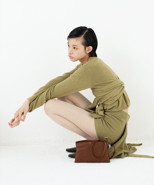 leinwande（ラインヴァンド） カーディガン Ribbon Tie Cardigan