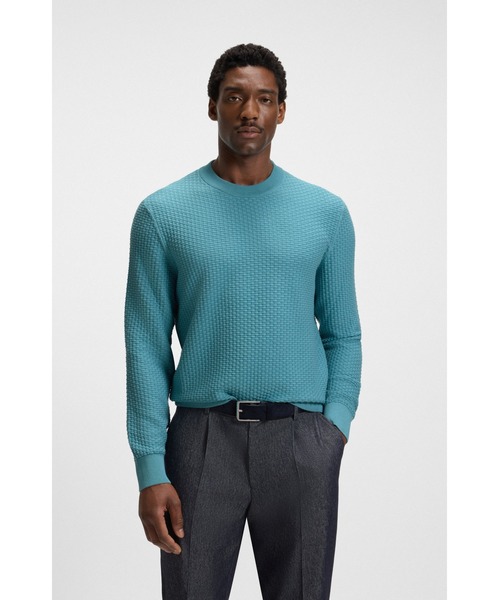 BOSS（HUGO BOSS） セーター ニット コットン ミックスストラクチャー