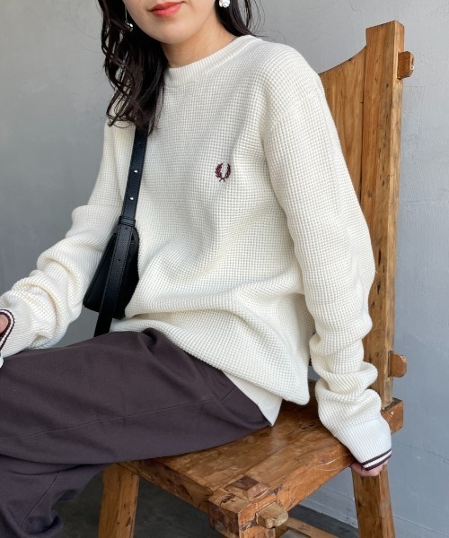 FRED PERRY（フレッドペリー） ニット セーター ワンポイントロゴ刺繍