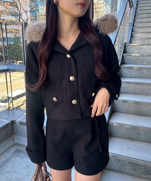 one after another NICE CLAUP ブルゾン アウター フェイクファー付き