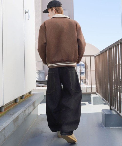 SPINNS（スピンズ） ブルゾン アウター 短丈コーデュロイスタジャン/襟