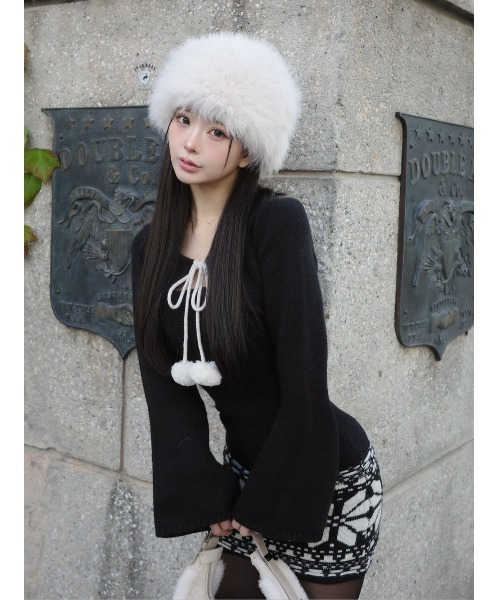 Darich（ダーリッチ） ワンピース ノルディックパネルニットミニ