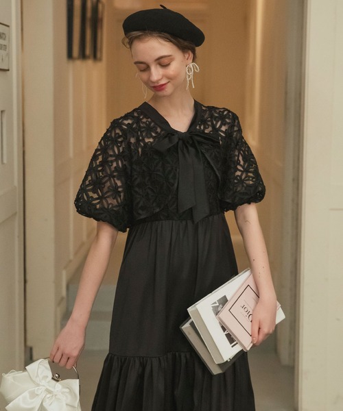 BONLECILL noir ドレス 「BONLECILL noir」マルチウェイフラワーシアー