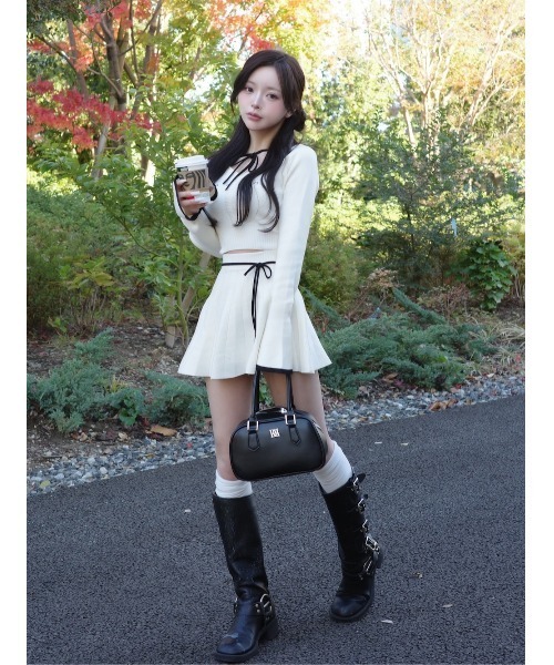 Darich（ダーリッチ） ワンピース ウエストオープンリボンデザイン