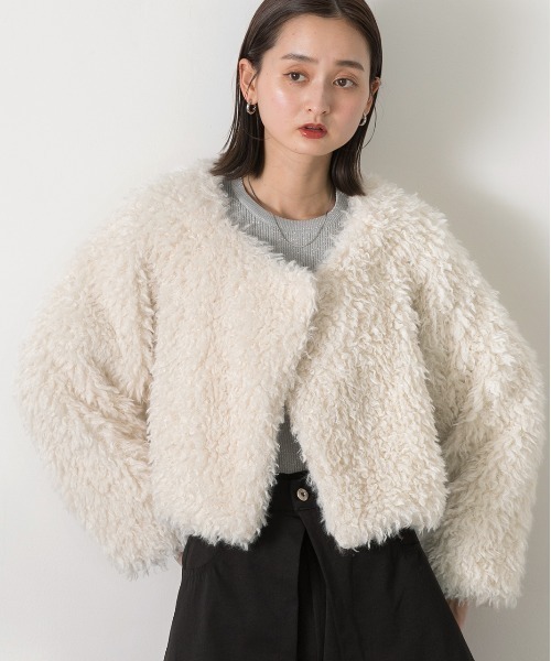 ad thie（アドティエ） ジャケット ノーカラージャケット ショート丈