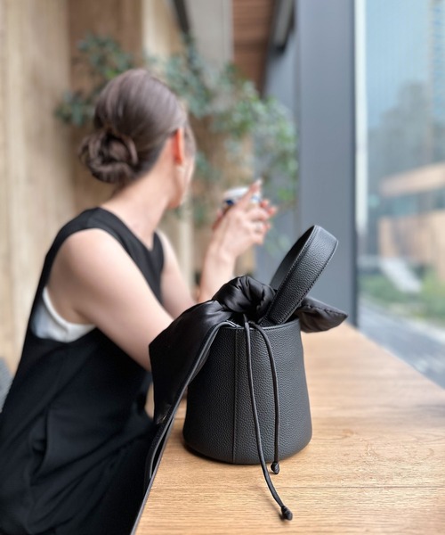 ショルダーバッグ バッグ 「 maiさんコラボ 」 本革 2WAY バケツ型