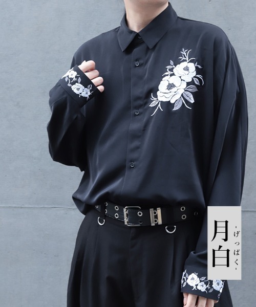 REZEN（リゼン） シャツ 椿刺繍シャツ メンズ : ZOZOTOWN Yahoo!店