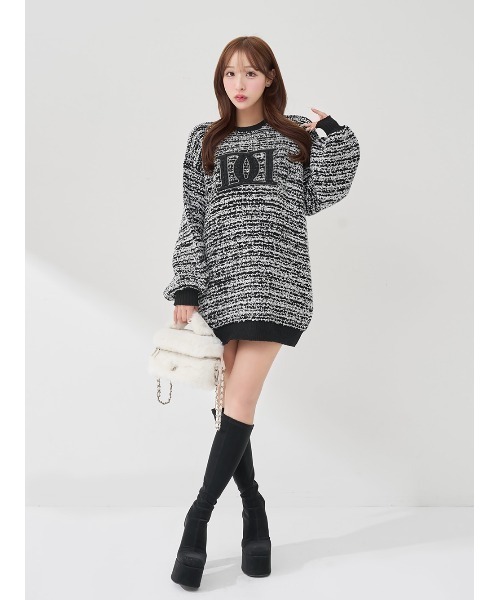 Darich（ダーリッチ） ニット セーター DDロゴツイードニットプル