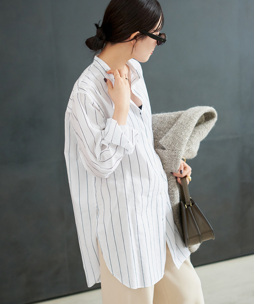 plage（プラージュ） ブラウス シャツ R'IAM ストライプシャツ