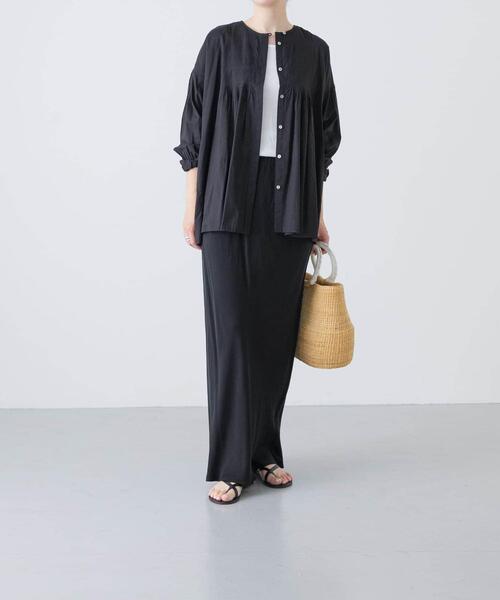 かぐれ ブラウス シャツ コットンピンタックブラウス レディース