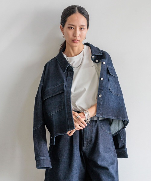 HEREIAM ブラウス シャツ 「HEREIAM」Flexデニムシャツ レディース