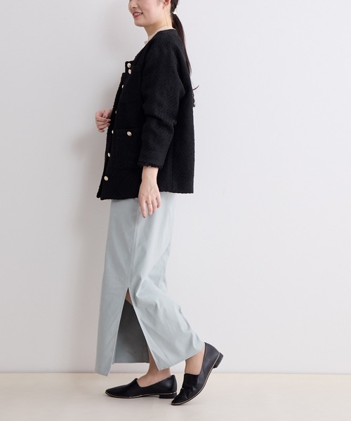 HIMIKO パンプス 「Made in Japan」メタルラインソフトレザーフラット