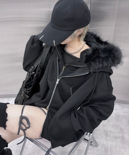 パーカー 「nmtc+」fur zip up hoodie / 「エヌエムティーシープラス