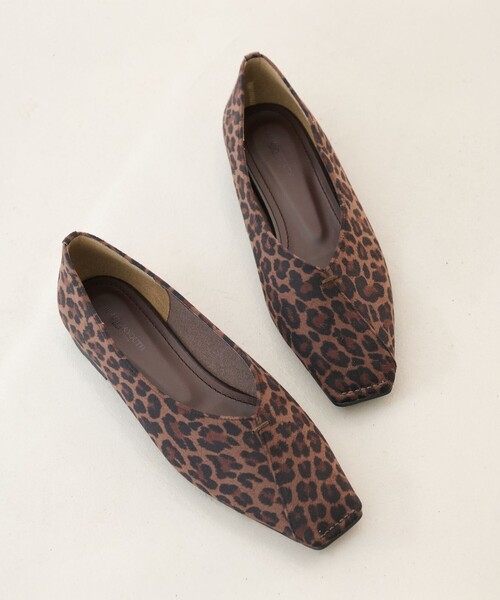 BEAUTY＆YOUTH UNITED ARROWS パンプス Vカット レオパード フラット
