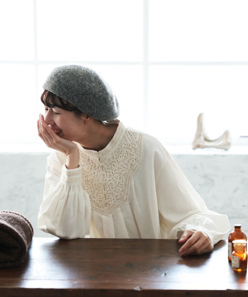 soulberry（ソウルベリー） ブラウス シャツ 木漏れ日レースのブラウス