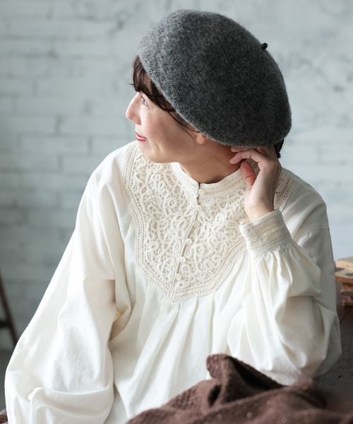 soulberry（ソウルベリー） ブラウス シャツ 木漏れ日レースのブラウス