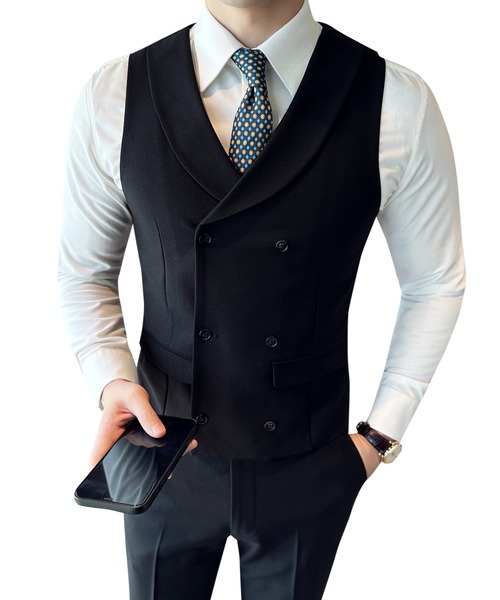 Cloudstyle ベスト ジレ 「Cloudstyle」ダブルブレスト スーツベスト