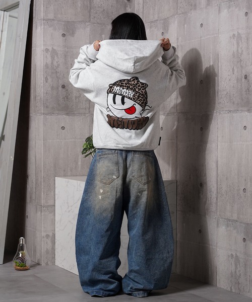 MEMORY パーカー 「MEMORY」レオパード オバケ ZIPパーカー / Leopard