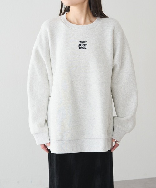 pual ce cin トレーナー スウェット 裏ボア刺繍スウェット レディース