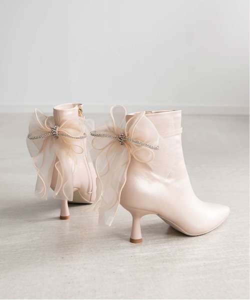 RANDA（ランダ） ブーツ 2WAY リボンショートブーツ レディース