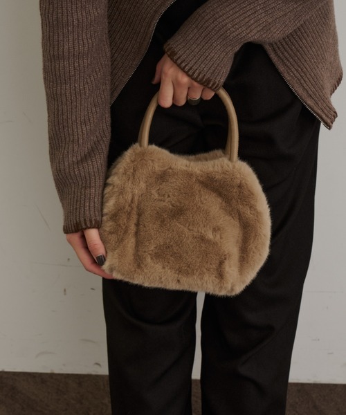 DFFUR. ハンドバッグ 2WAYエシカルファーバッグ : ZOZOTOWN Yahoo!店