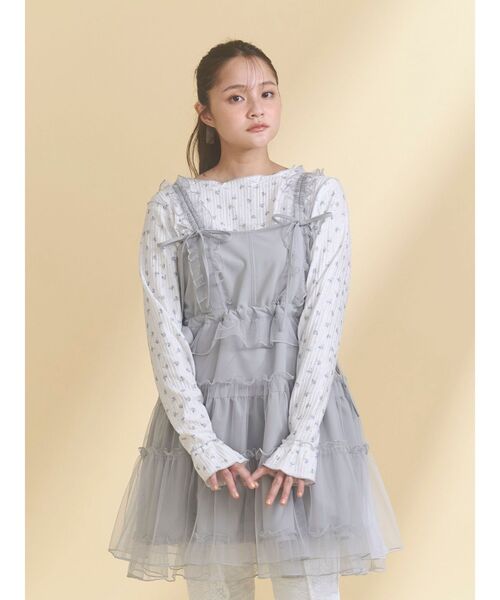 merry jenny（メリージェニー） ワンピース チュールドロストミニ