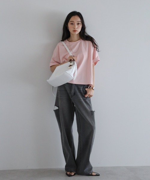 soins ショルダーバッグ バッグ 「牛革」ミニマルショルダーバッグ