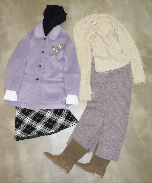 musubore（ムスボレ） コート アウター removable-cuffs 2way shaggy