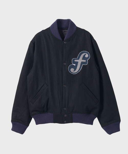 スタジャン 「FAF/フェイクアズフラワーズ」Wool Stadium Jacket