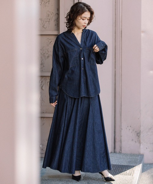 Munich（ミューニック） ブラウス シャツ ウォッシュ5.5オンススラブ