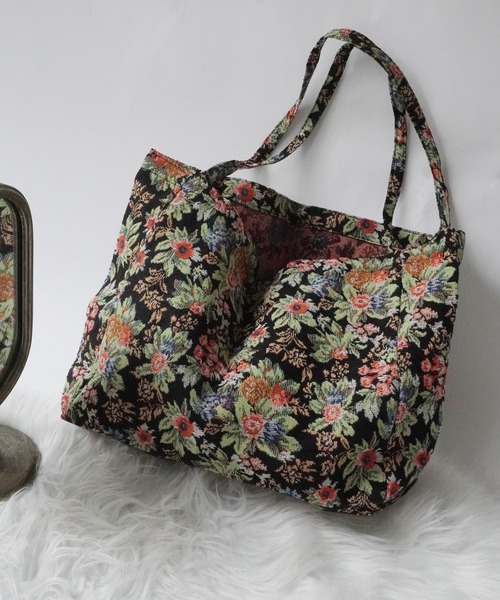Port（ポート） トートバッグ レトロ ゴブラン 花柄 トートバッグ ( 花