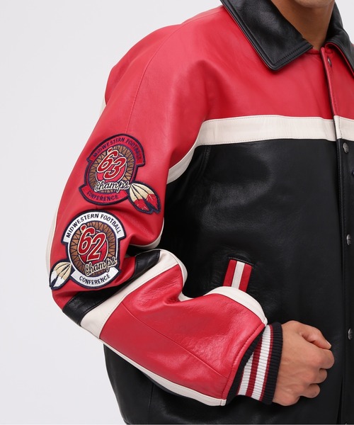 AVIREX（アヴィレックス） スタジャン VARSITY JACKET RED AXES / バー