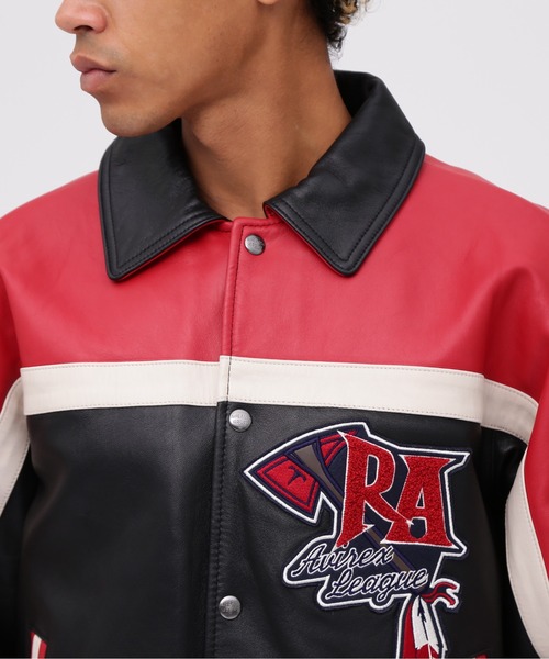 AVIREX（アヴィレックス） スタジャン VARSITY JACKET RED AXES / バー