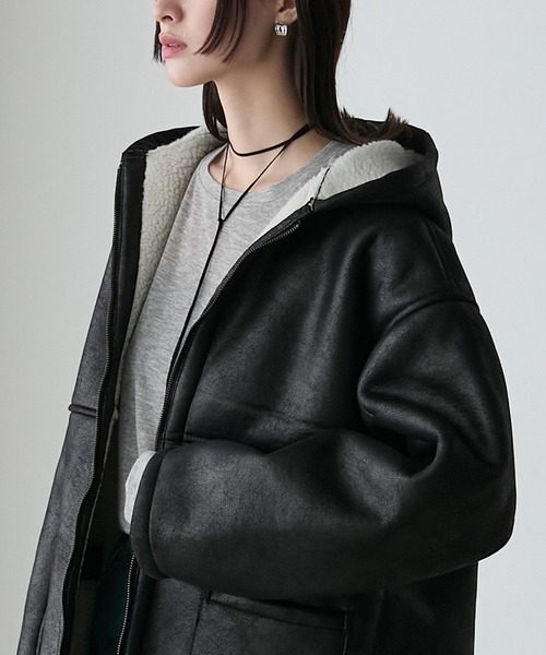 forksy.（フォルクシー） ムートンコート ボアコート 「forksy