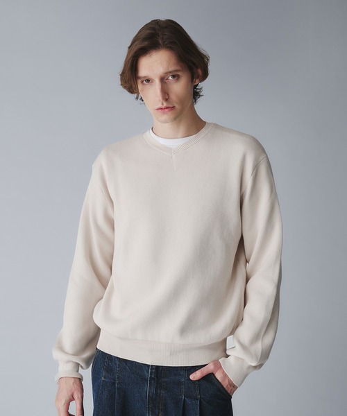 Regen Glanz セーター ニット milan ribs vneck knit/ミラノリブV