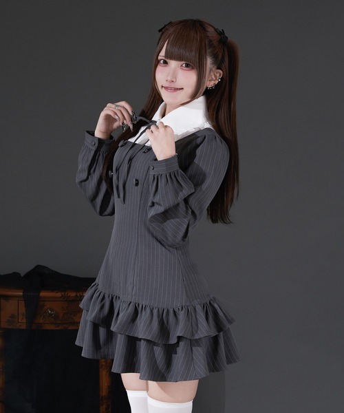 Pal elfy ワンピース クラシカルシャツレイヤードワンピース