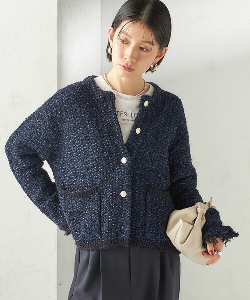 SHIPS（シップス） カーディガン 「手洗い可能」ミックスカラー ニット