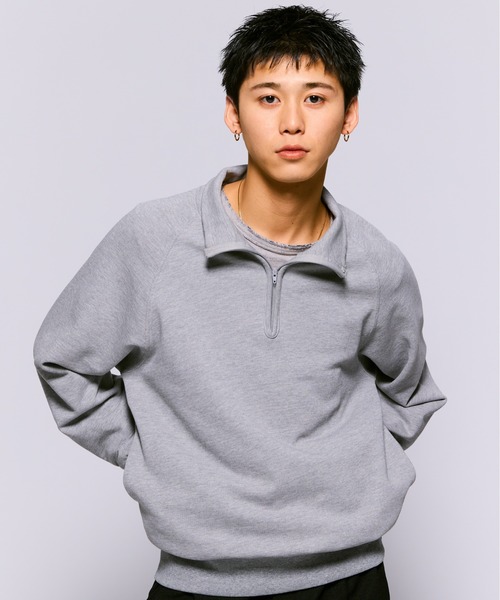 THE BOLDMAN トレーナー スウェット Halfzip Raglan Sweat / ハーフ