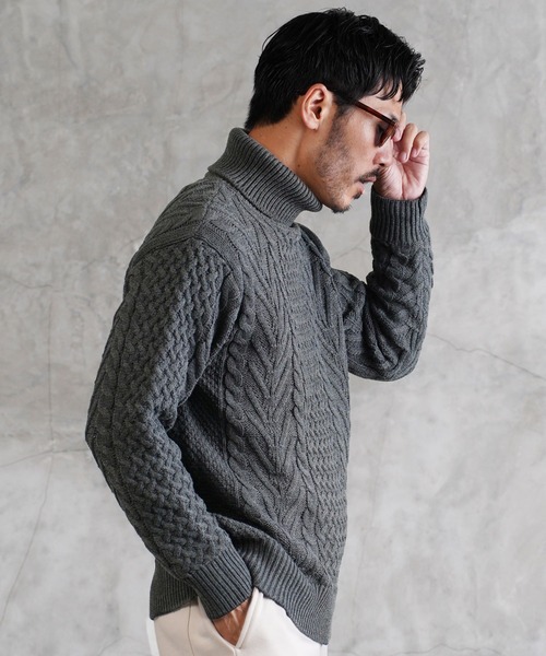 roshell（ロシェル） セーター ニット ローゲージ タートルネック