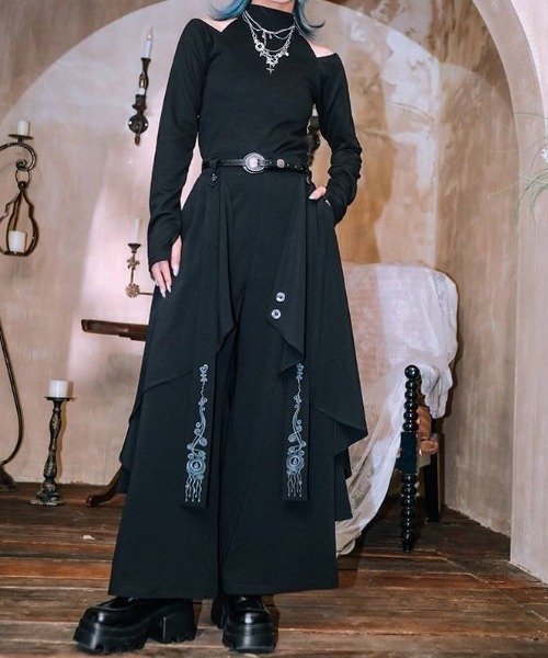 パンツ チャイナ袴ワイドガウチョパンツ メンズ レディース : ZOZOTOWN