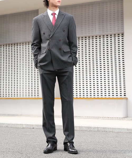 Cloudstyle セットアップ 「Cloudstyle」ストライプ ダブルブレスト