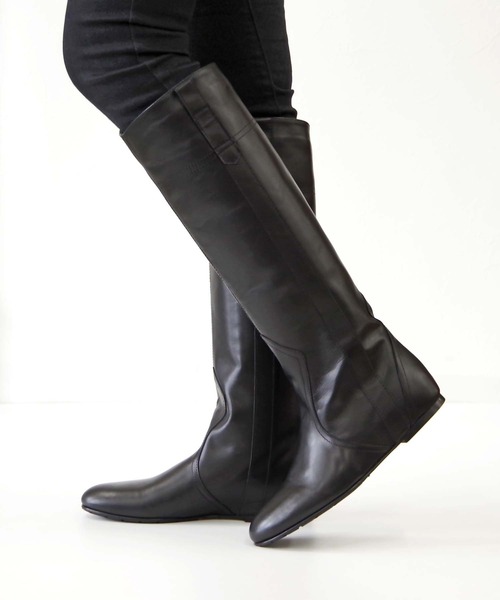 ファビオルスコーニ 本革 ロングブーツ レディース-バスドラ