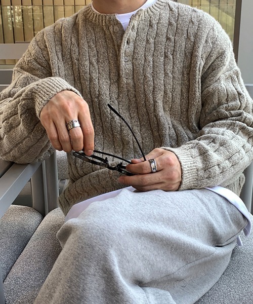 NOWLE（ノウル） セーター ニット 「NOWLE」ケーブル編み ヘンリー