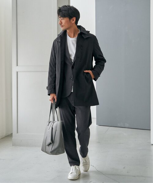 IKKA LOUNGE ステンカラーコート コート 2WAYライナー付きフードステン