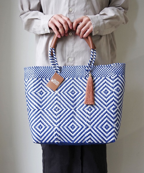 かごバッグ カゴバッグ WOVEN (ウーヴン) /ミドルトート メキシコ製