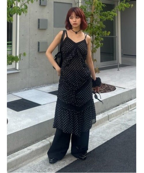SLY（スライ） ワンピース SHEER SQUEEZE CAMI DRESS シアー