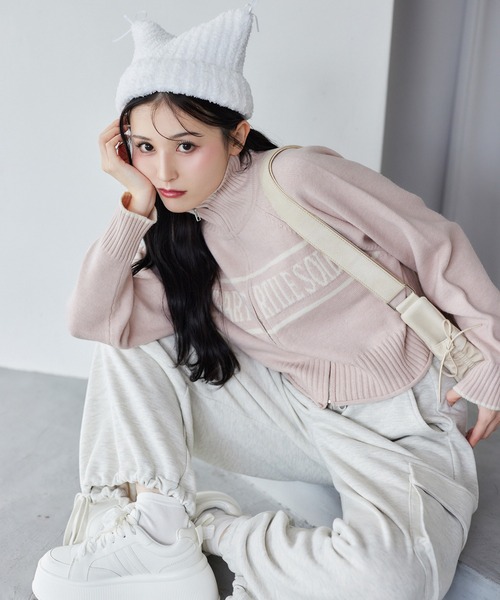 one after another NICE CLAUP ニット セーター ジップアップ