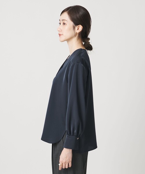 UNITED ARROWS（ユナイテッドアローズ） ブラウス シャツ サテン V