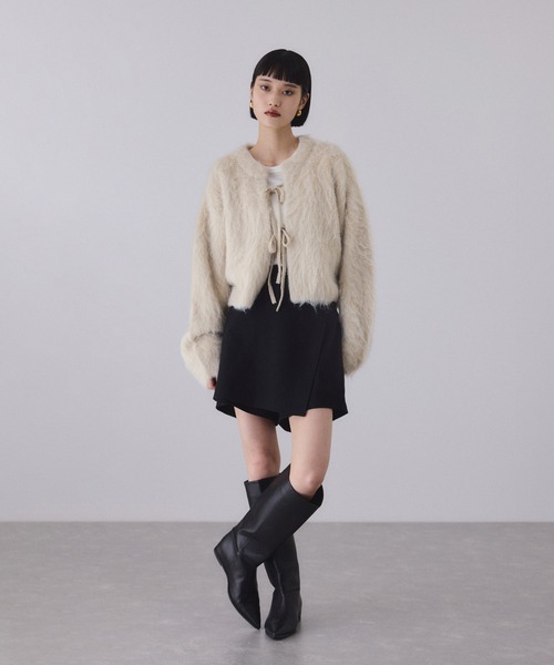 ADAM ET ROPE'（アダムエロペ） カーディガン アルパカフラッフィー